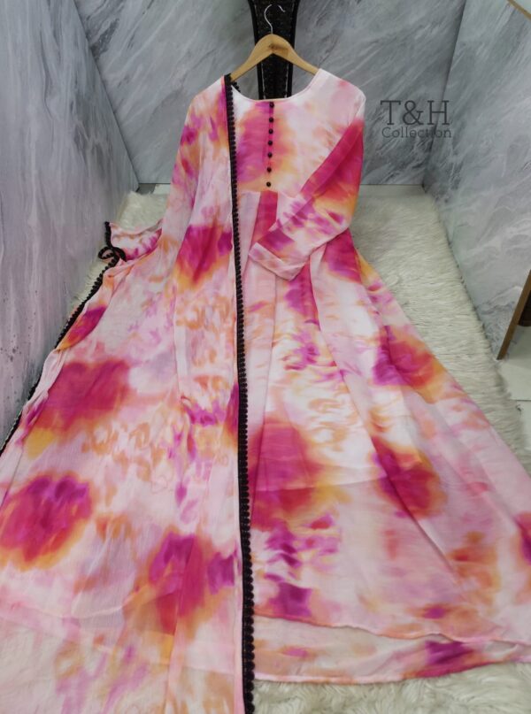 T&H COLLECTION CHIFFON MAXI SAME DUPATTA 2PC - Image 20