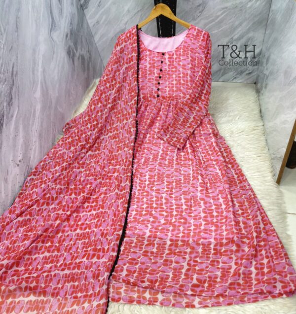 T&H COLLECTION CHIFFON MAXI SAME DUPATTA 2PC - Image 17