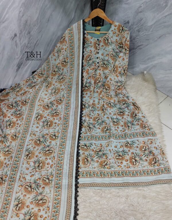 T&H COLLECTION CHIFFON MAXI SAME DUPATTA 2PC - Image 16