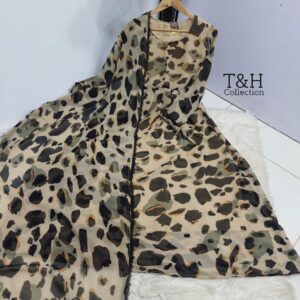 T&H COLLECTION CHIFFON MAXI SAME DUPATTA 2PC