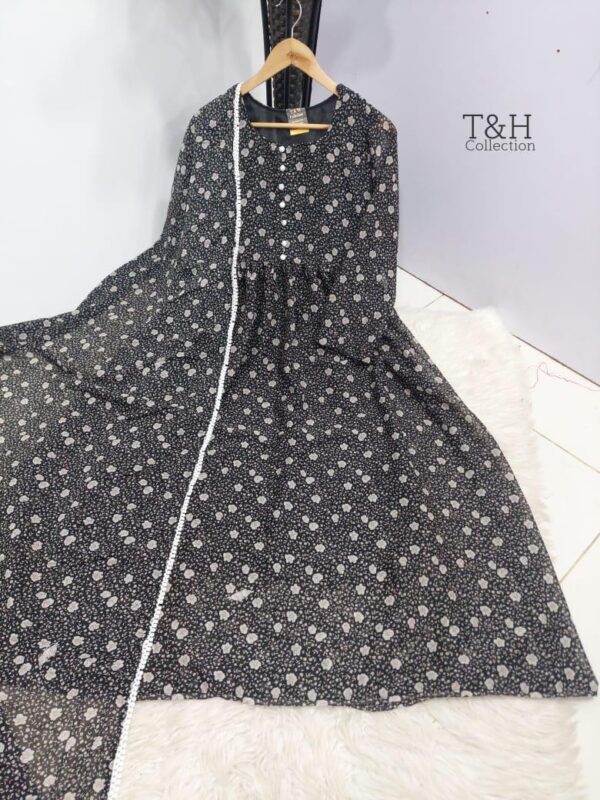 T&H COLLECTION CHIFFON MAXI SAME DUPATTA 2PC - Image 10