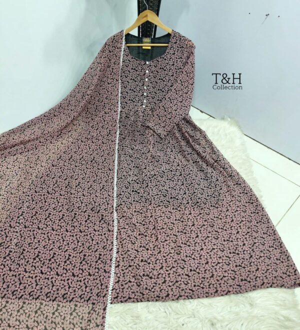 T&H COLLECTION CHIFFON MAXI SAME DUPATTA 2PC - Image 8