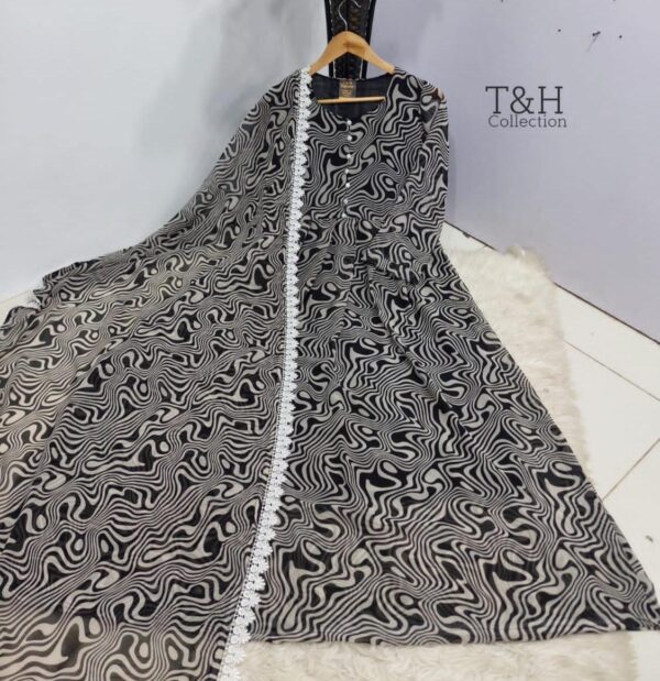T&H COLLECTION CHIFFON MAXI SAME DUPATTA 2PC - Image 5