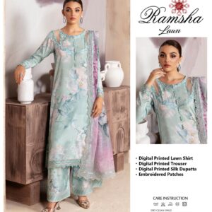 Ramsha Digital Printed 3 Piece Lawn Collection