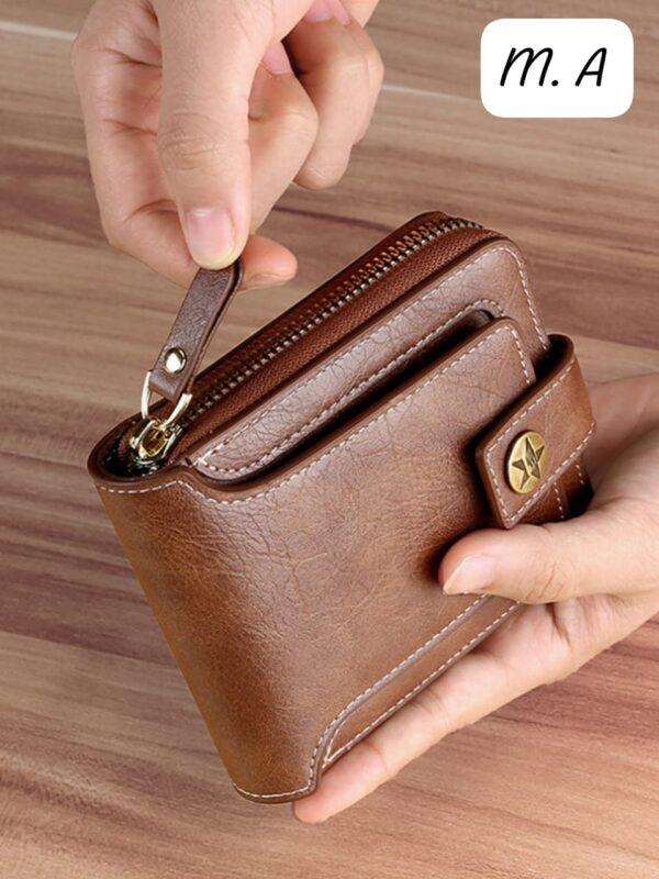 Vintage Small Men's Wallet Genuine Leather Short Purse Men - Image 7