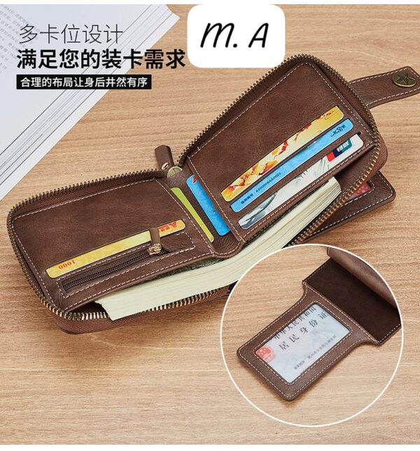 Vintage Small Men's Wallet Genuine Leather Short Purse Men - Image 6