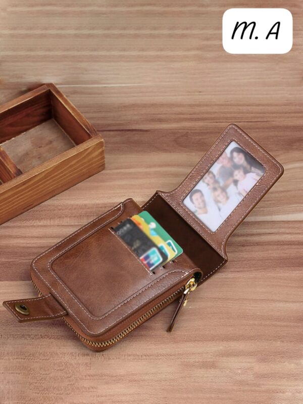 Vintage Small Men's Wallet Genuine Leather Short Purse Men - Image 8
