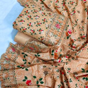 HEAVY CHICKEN BUTI EMBROIDERED WITH CUTWORK DUPATTA SERIES 3 PIECE COLLECTION