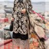 ZM COLLECTION | LUXURY EMBROIDERED WITH LACE WORK | DIGITAL PRINTED CAMBRIC BLACK,SKIN & BLACK,WHITE 3 PC STITCHED SUIT