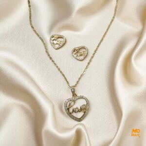 Heart Shape Zircon Locket Sets