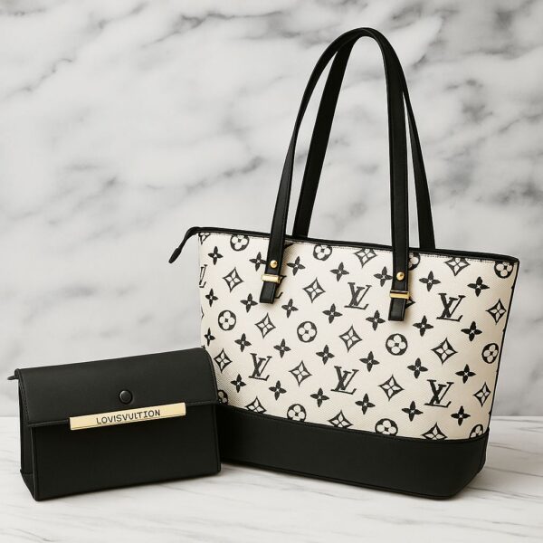 LV HIGH QUALITY TOTE BAGS With CLUTCH WALLET - Image 2
