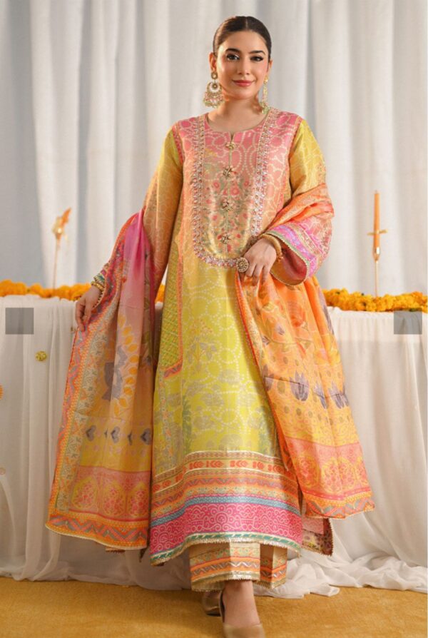 Presenting Ansab Jhangir 3 Piece Swiss Lawn Embroidered With Gotta Work Collection 2025