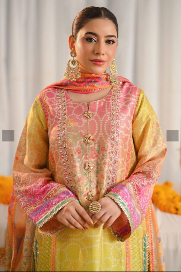 Presenting Ansab Jhangir 3 Piece Swiss Lawn Embroidered With Gotta Work Collection 2025 - Image 4
