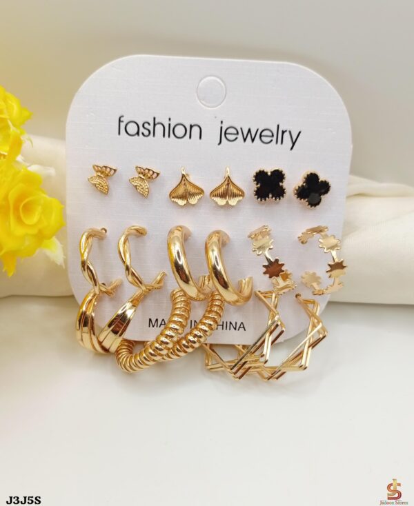 9Pc's Earrings+Tops Cards For Her