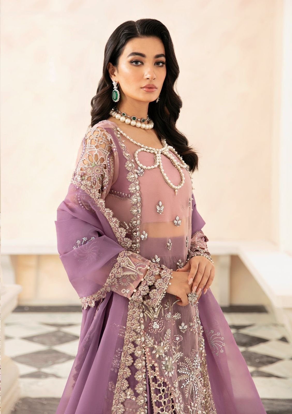 ELAF ORGANZA UNSTITCHED 3 PIECE REPLICA - Image 2