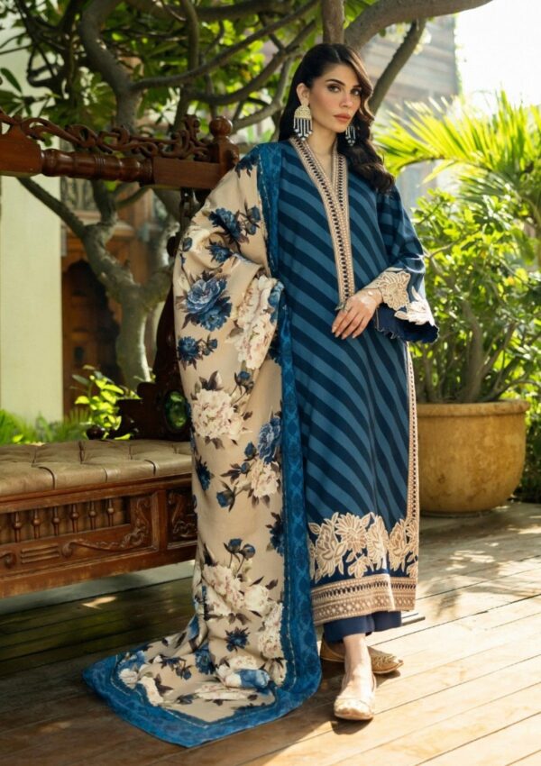 Zainab Chottani Lawn Collection Unstitched 03 Piece Suit - Image 2
