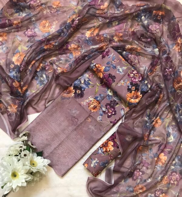 CHICKENKARI 3 PIECE SUITS WITH AARI EMBROIDERED DUPATTA COLLECTION - Image 21