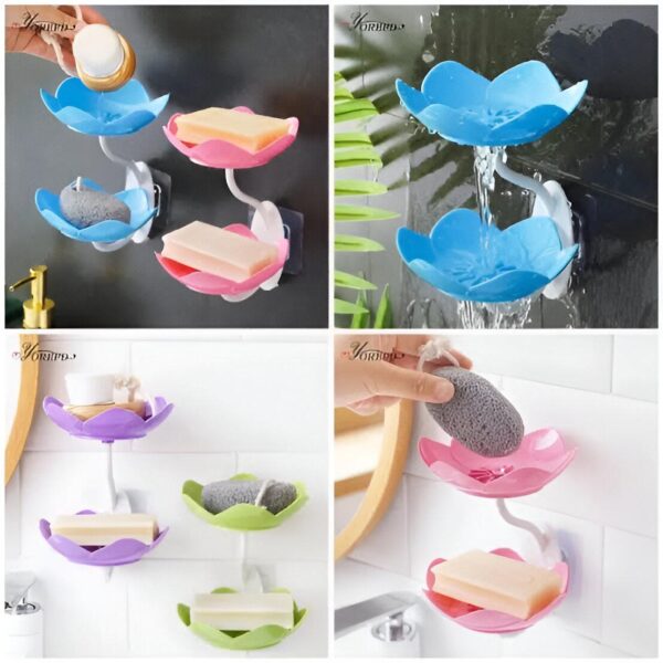 Wall-Mounted Lotus Soap Holder
