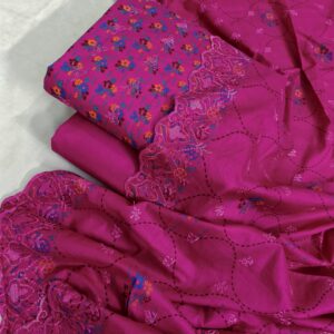 HEAVY CHICKEN BUTI 3 PIECE EMBROIDERED WITH CUTWORK DUPATTA SERIES