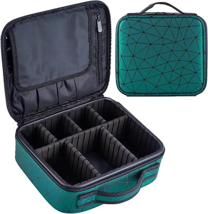 Portable Waterproof Makeup Organizer Travelling Bag with Adjustable Compartment - Image 4