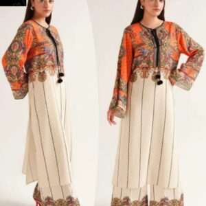 PEACH APPARELS BY MF | Digital Printed Long Kurta 2 Piece Suit