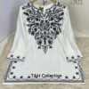 T&H COLLECTION | Indian Embroidery White Short kurti