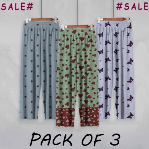 PACK of 3 PRINTED FLAPPERS | Light Blue/Grey _ Green _ Light Purple/Lavender