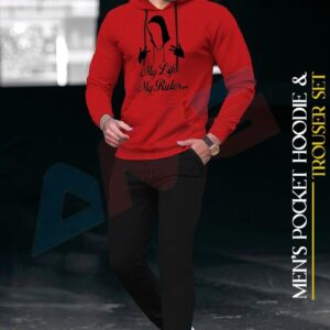 AMG GARMENTS | Men's Printed My Life My Rules Pocket Hoodie & Trouser Set